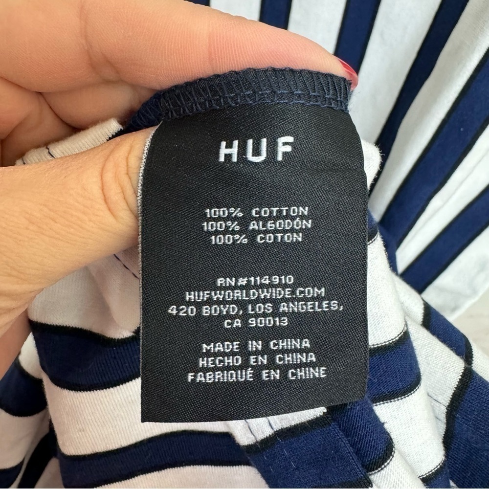 HUF Dexter Striped Short Sleeve Knit T-Shirt - B31 - Picture 4 of 6